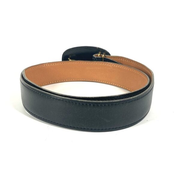 Hermes Belt Vintage Buckle Leather Black main image 4